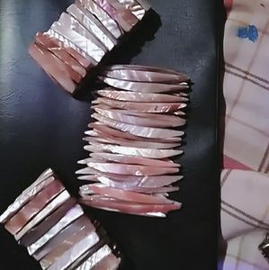 Lot of 3 vintage shell bracelet